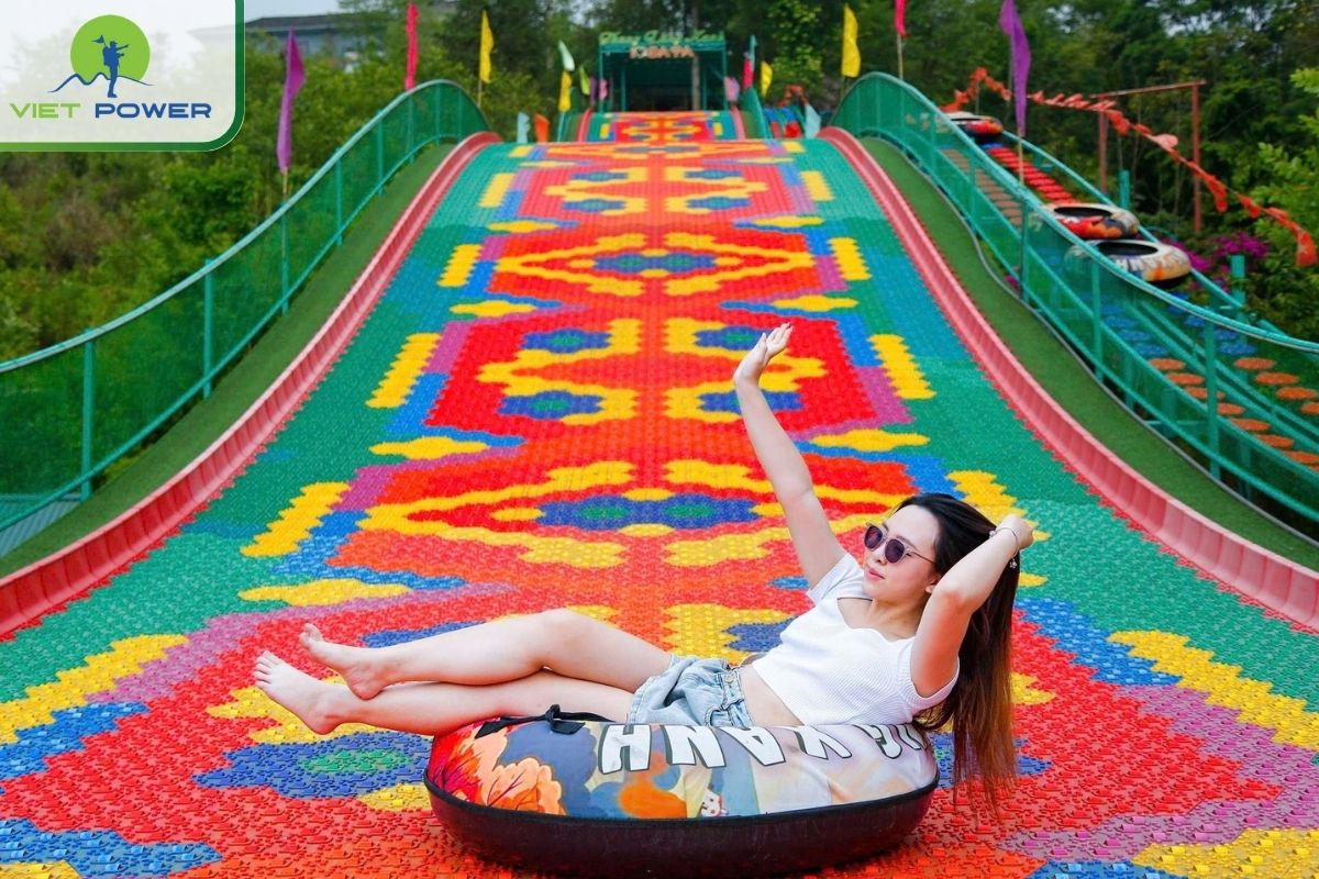 Limited time rainbow slide in sapa green valley