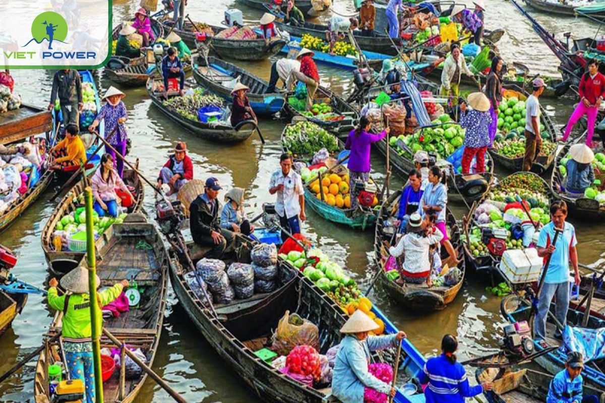 Floating Markets in Mekong Delta