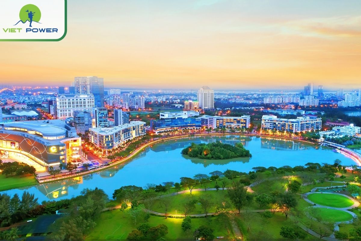 Modern area in Saigon.