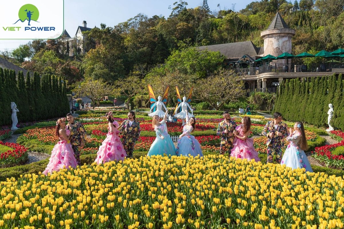 Flower gardens at Ba Na Hills