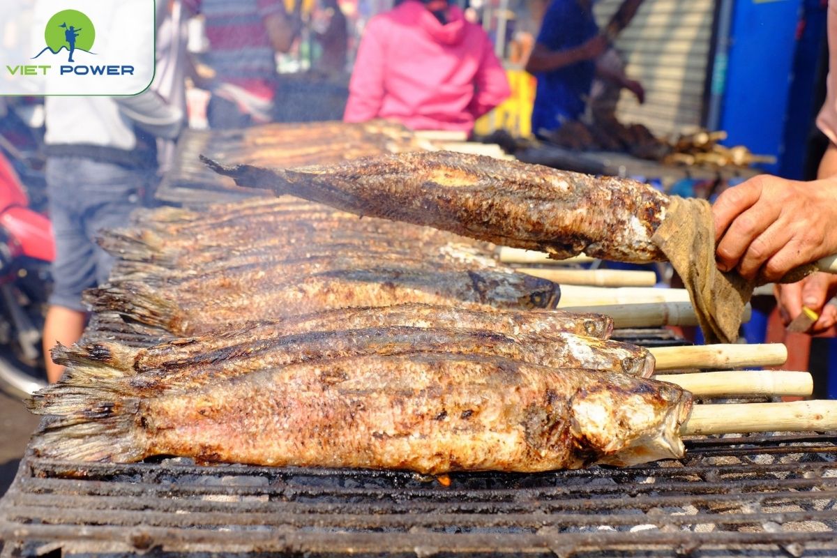 Grilled stream fish