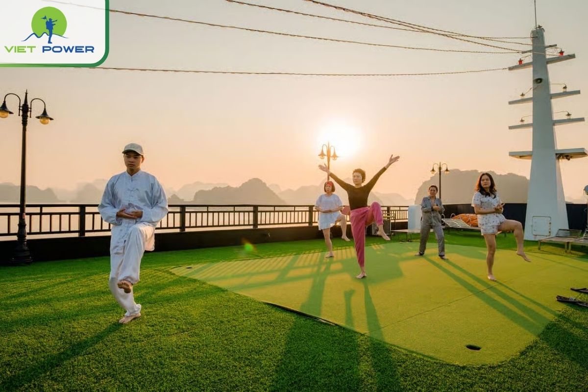 Tai Chi on the sundeck