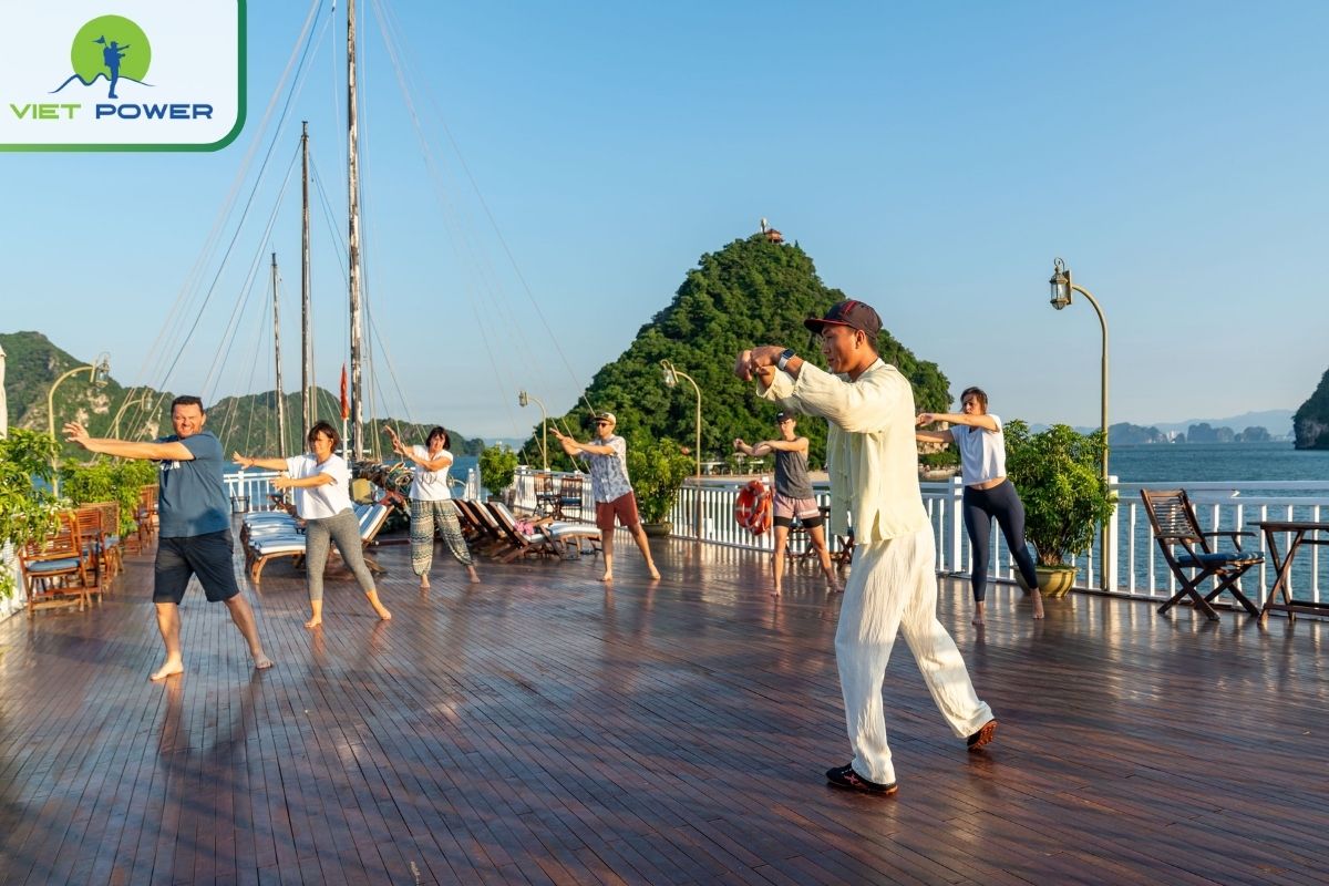 Tai Chi on sundeck
