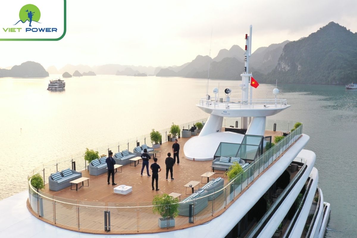 Tai Chi session on the sundeck at sunrise