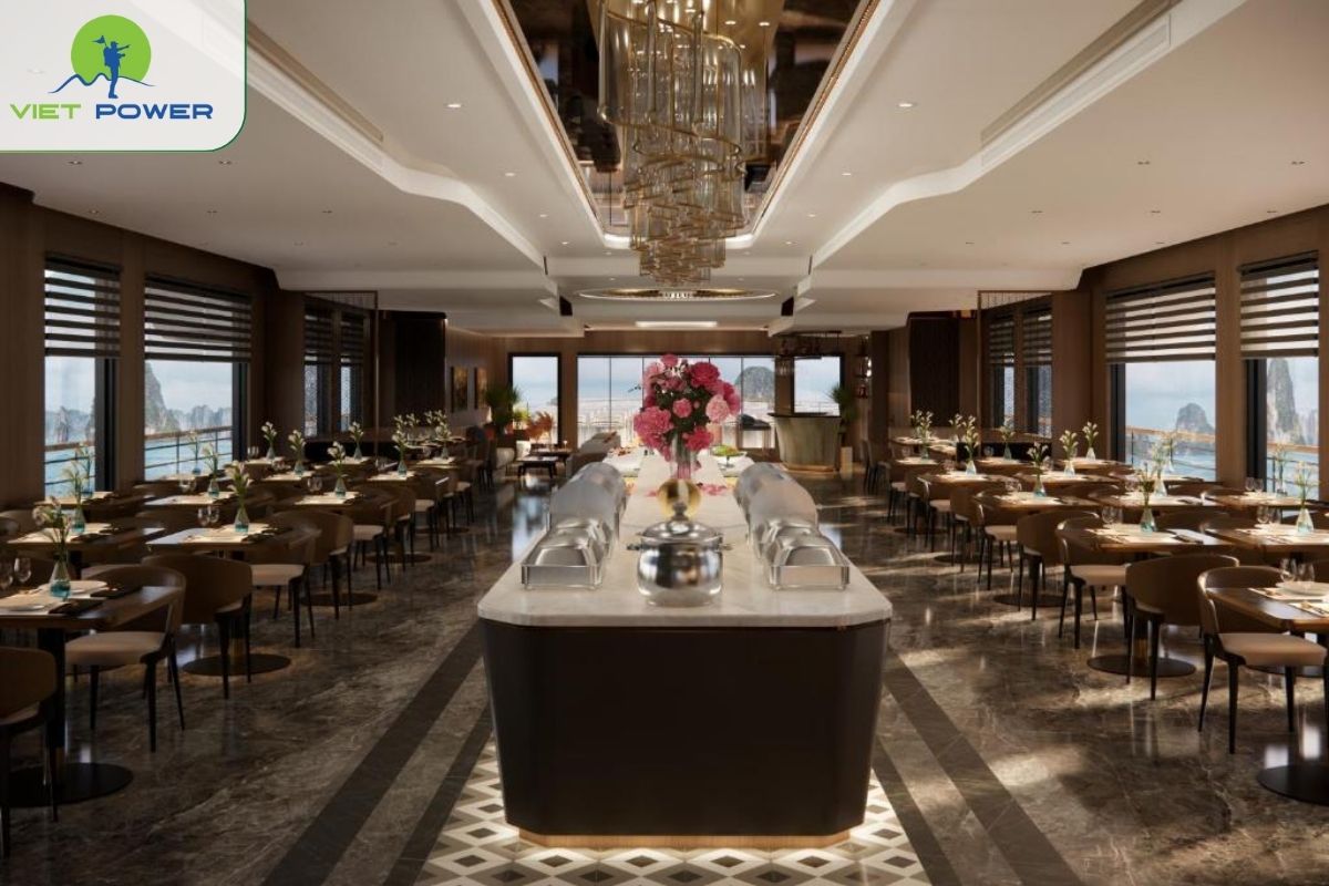 The ship’s main restaurant