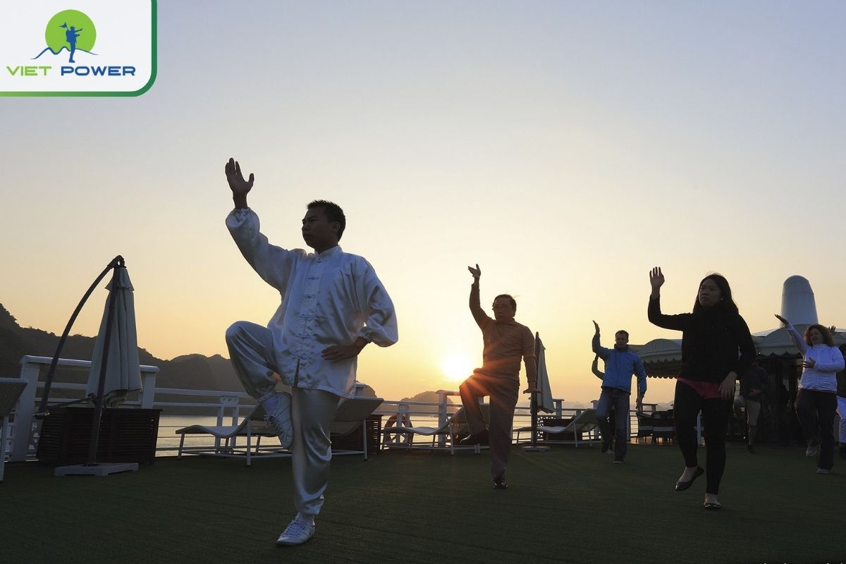 Sunrise Tai Chi on the sundeck