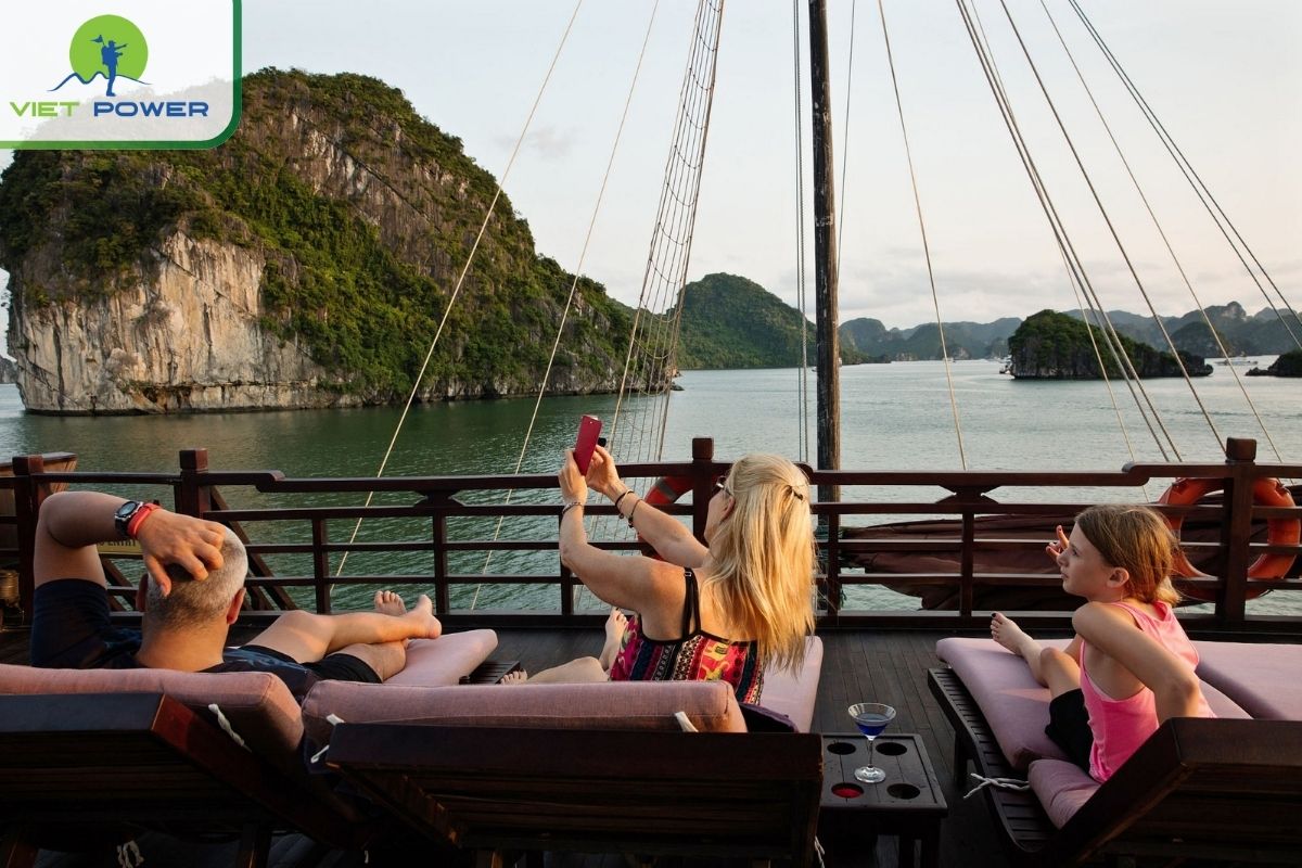 Relaxing on the sundeck