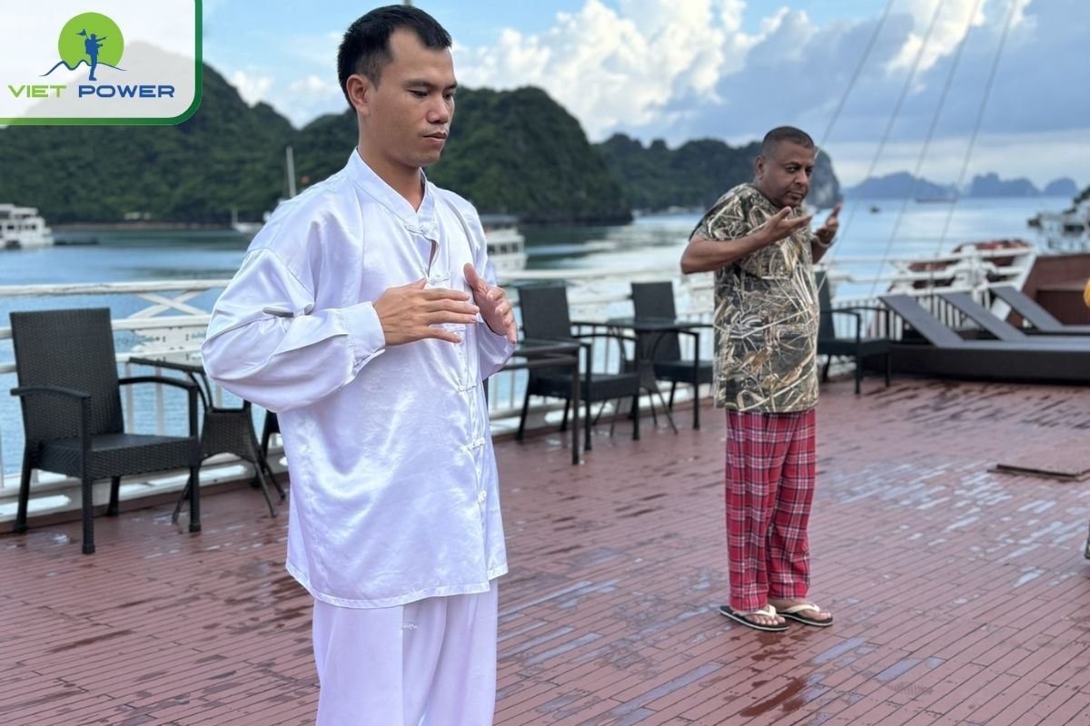 Tai Chi at sunrise on the sundeck