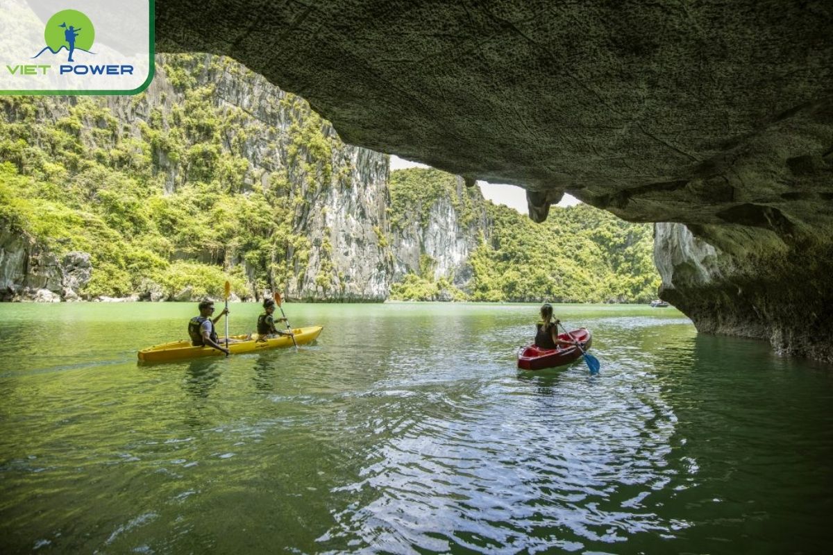 Kayaking and visiting a limestone cave