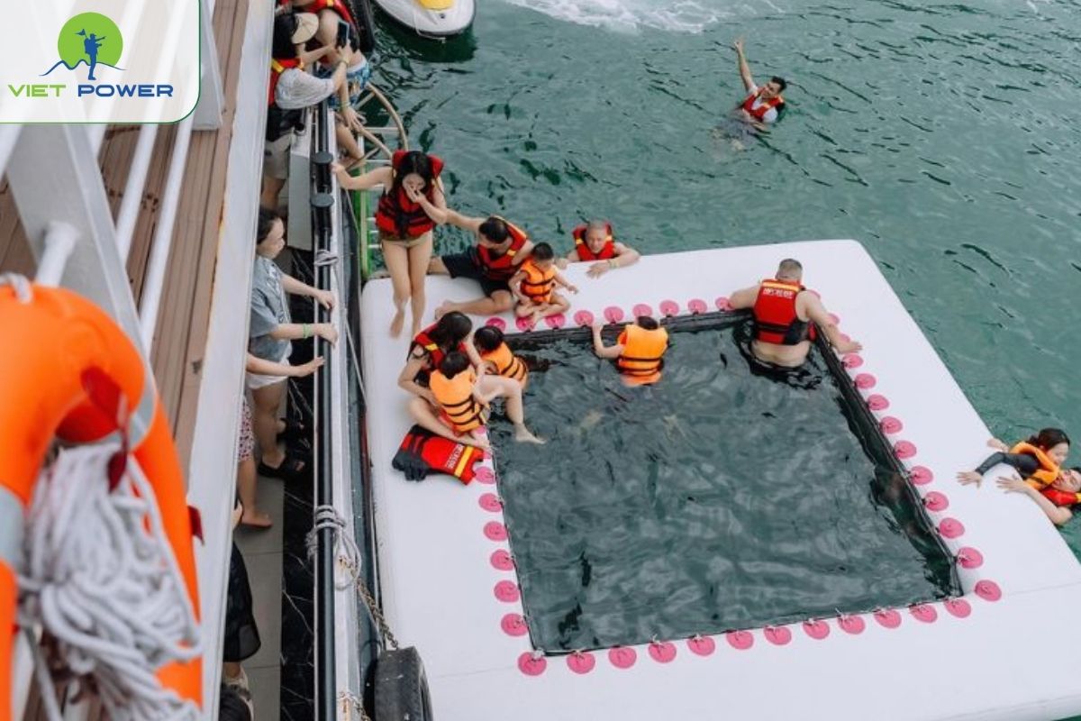 Swimming & Water Slide Fun