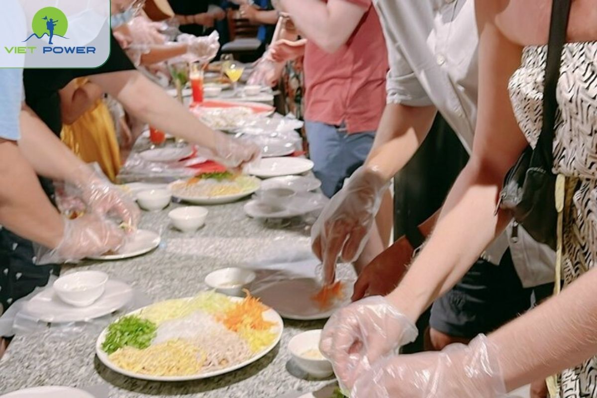 Vietnamese cooking class on board