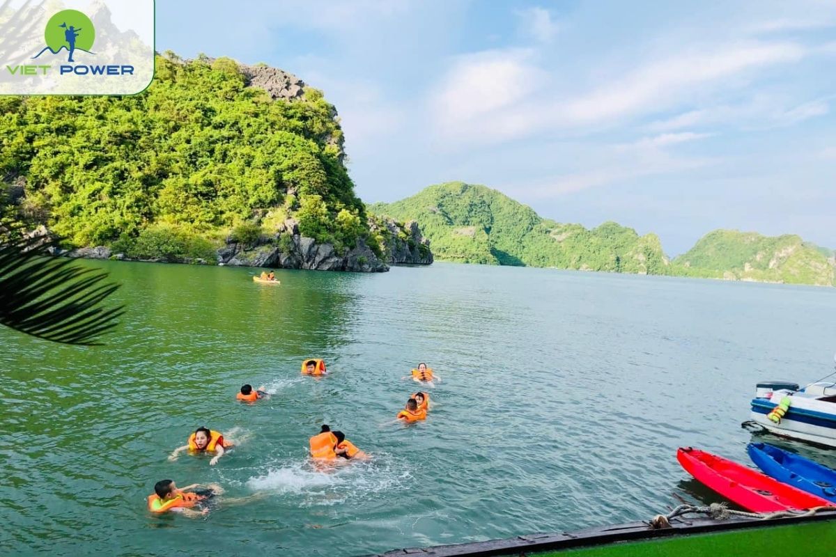 Swimming at Tra Bau area