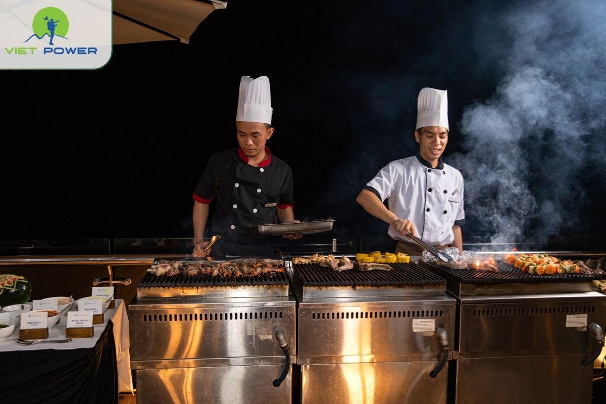 Seafood BBQ on the sundeck