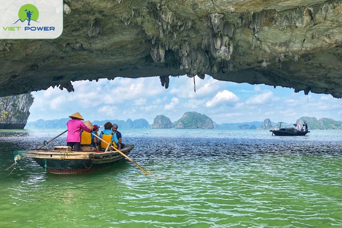 Kayaking  a cave visit