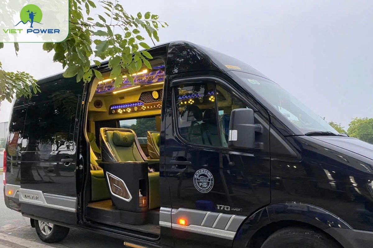 Picked up by limousine bus for the transfer to Halong Bay