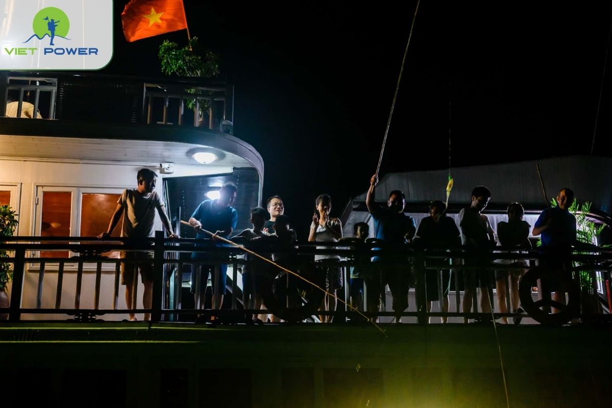 Squid fishing with the crew