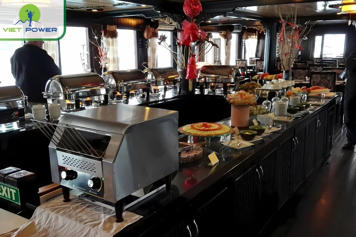Buffet with a variety of Vietnamese and Asian dishes